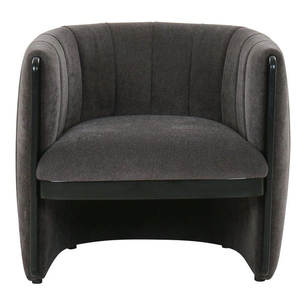 Francis Polyester and Plywood Grey Accent Arm Chair Club Chairs LOOMLAN By Moe's Home