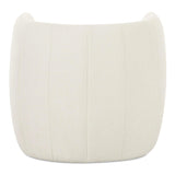 Francis Polyester and Solid Birch White Armless Accent Chair Club Chairs LOOMLAN By Moe's Home