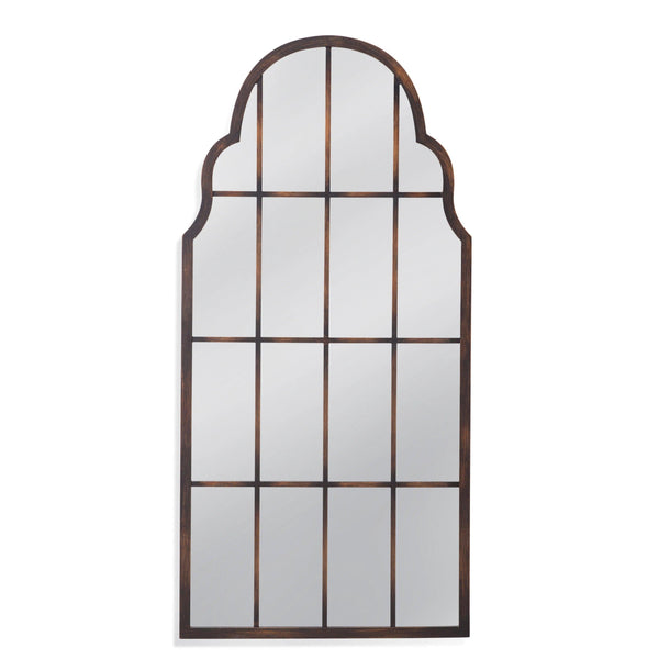 Francisco Wood Black and Brown Vertical Floor Mirror Floor Mirrors LOOMLAN By Bassett Mirror