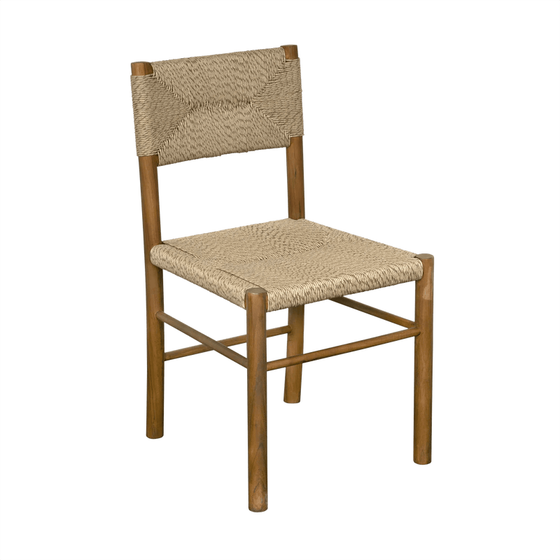 Franco Teak Wood Armless Side Chair Club Chairs LOOMLAN By Noir