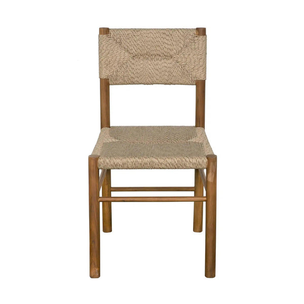 Franco Teak Wood Armless Side Chair Club Chairs LOOMLAN By Noir