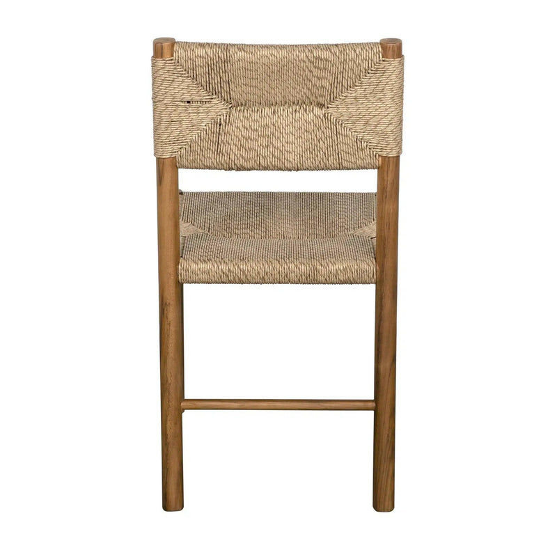 Franco Teak Wood Armless Side Chair Club Chairs LOOMLAN By Noir