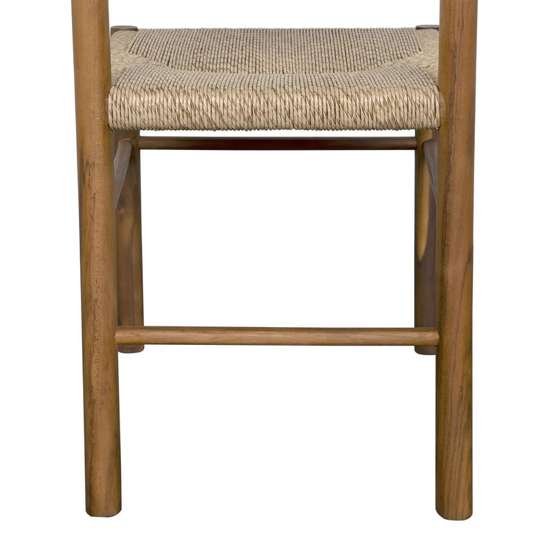 Franco Teak Wood Armless Side Chair Club Chairs LOOMLAN By Noir