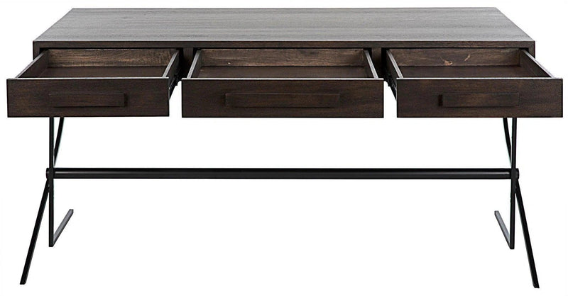 Frank Desk, Unique Home Office Desk with Drawers Home Office Desks LOOMLAN By Noir