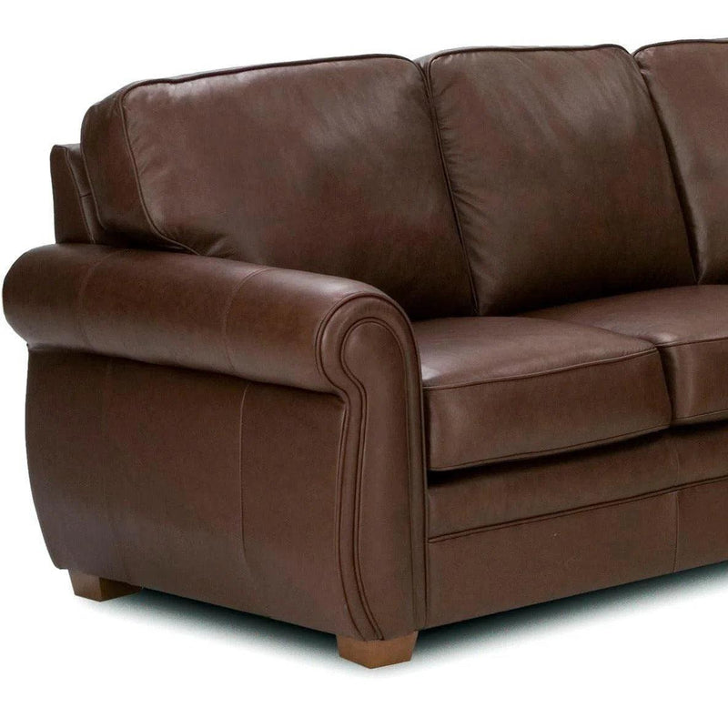 Franklin Symmetrical Leather Sectional Sofa Made to Order Sectionals LOOMLAN By Uptown Sebastian