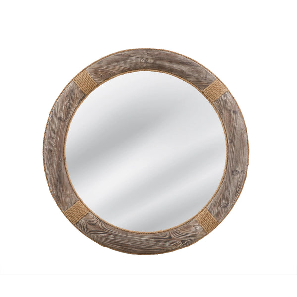 Frederick Wood Brown Wall Mirror Wall Mirrors LOOMLAN By Bassett Mirror