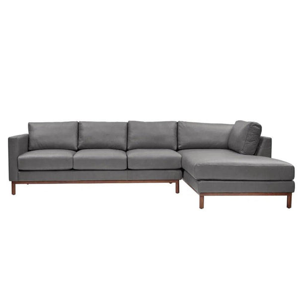 Freehand Leather Sectional With Chaise Sectionals LOOMLAN By One For Victory