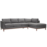 Freehand Leather Sectional With Chaise Sectionals LOOMLAN By One For Victory