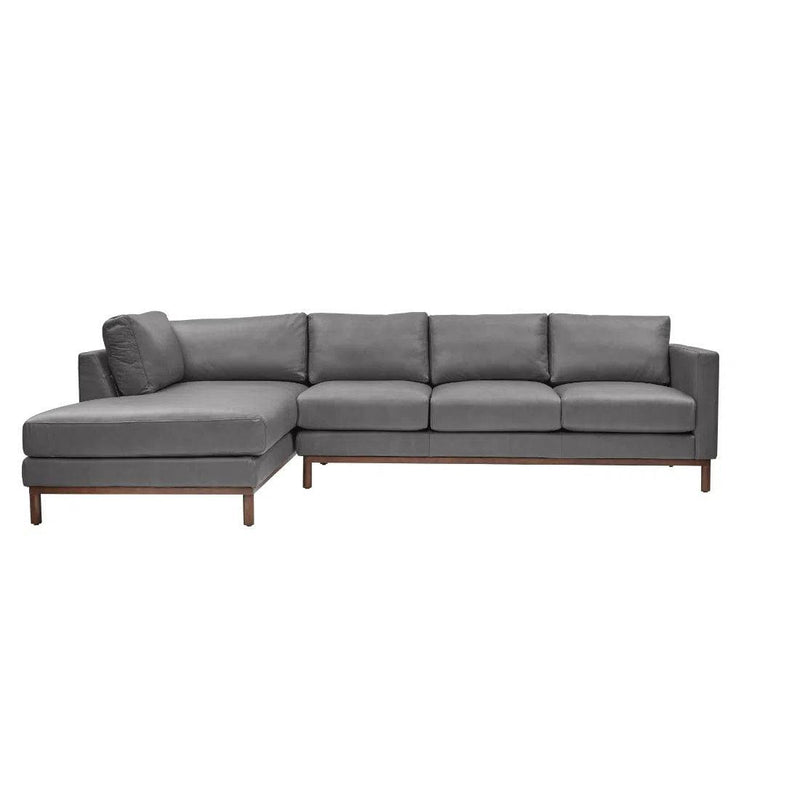 Freehand Leather Sectional With Chaise Sectionals LOOMLAN By One For Victory