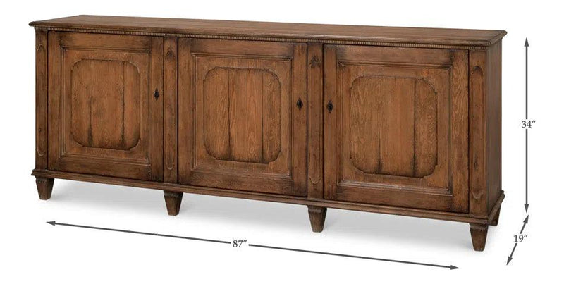 French Country Sideboard Old Pine Stain Sideboards LOOMLAN By Sarreid