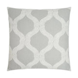 French Twist Dove Grey Throw Pillow With Insert Throw Pillows LOOMLAN By D.V. Kap