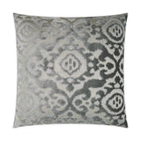 Fretwork Grey Throw Pillow With Insert Throw Pillows LOOMLAN By D.V. Kap