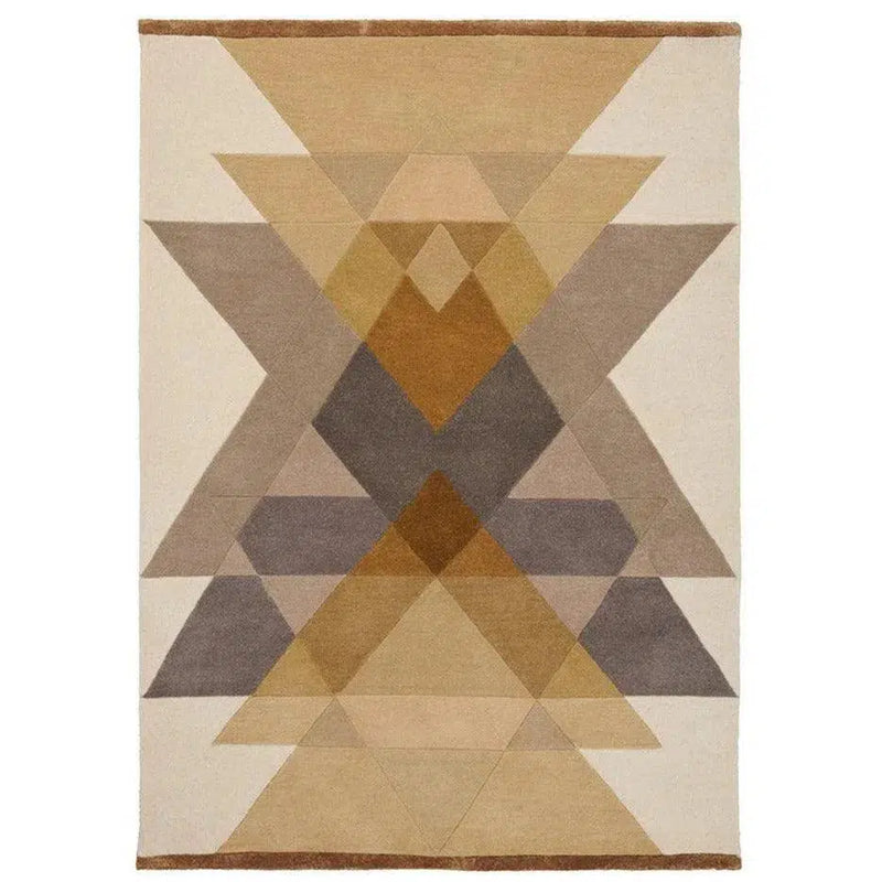 Freya Mustard Brown Multicolor Wool Rug By Linie Design Area Rugs LOOMLAN By Linie Design