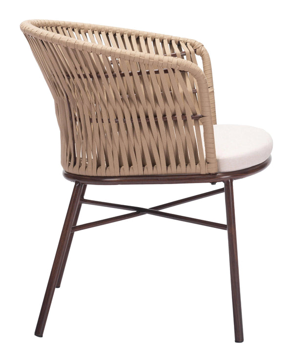 Freycinet Dining Chair (Set of 2) Natural Outdoor Dining Chairs LOOMLAN By Zuo Modern