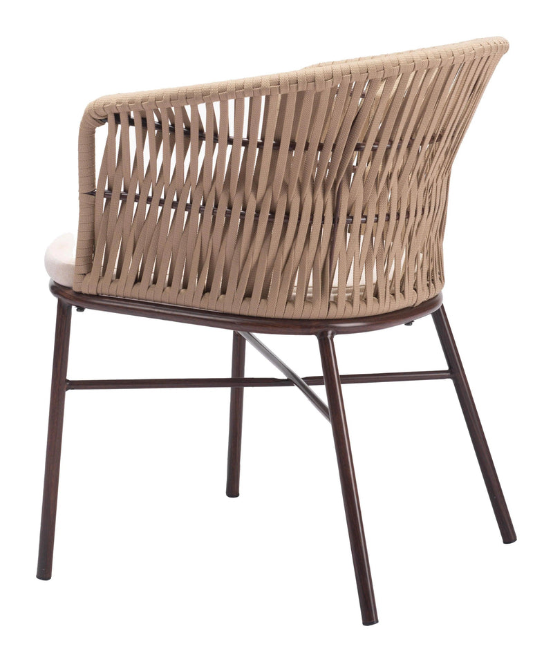 Freycinet Dining Chair (Set of 2) Natural Outdoor Dining Chairs LOOMLAN By Zuo Modern