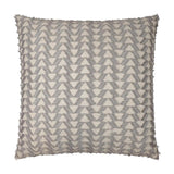 Fringe Benefits Pewter Grey Throw Pillow With Insert Throw Pillows LOOMLAN By D.V. Kap