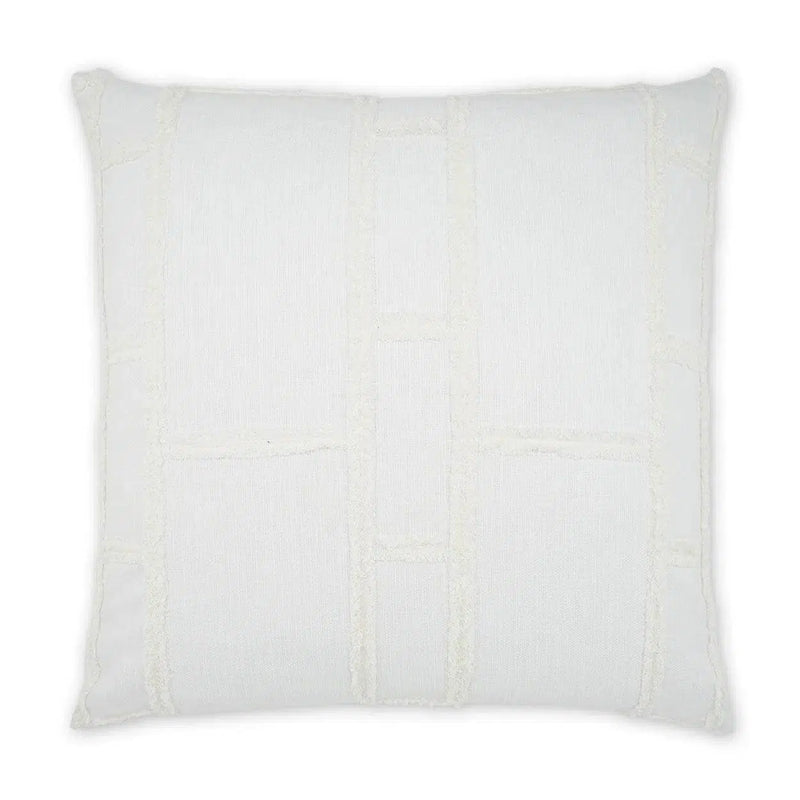 Fringeworthy Beach Modern White Large Throw Pillow With Insert Throw Pillows LOOMLAN By D.V. Kap