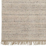 Friolento Silver Grey Beige Solid Handmade Wool Rug Area Rugs LOOMLAN By Linie Design