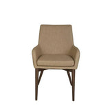 Fritz Arm Chair Beige 2PC Set Upholstered Seat Full Back Dining Chairs LOOMLAN By LH Imports