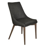 Fritz Side Chair Dark Grey 2PC Set Upholstered Seat Full Back Dining Chairs LOOMLAN By LH Imports