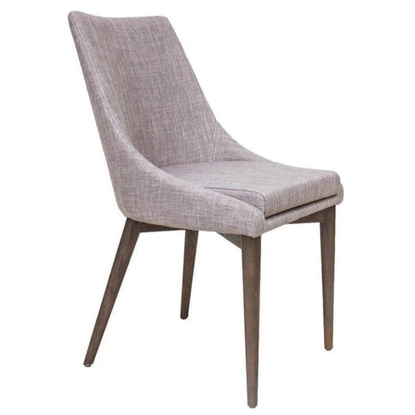 Fritz Side Chair Light Grey 2PC Set Upholstered Seat Full Back Dining Chairs LOOMLAN By LH Imports