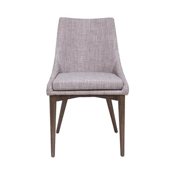 Fritz Side Chair Light Grey 2PC Set Upholstered Seat Full Back Dining Chairs LOOMLAN By LH Imports