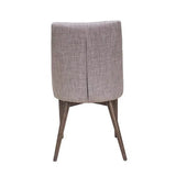 Fritz Side Chair Light Grey 2PC Set Upholstered Seat Full Back Dining Chairs LOOMLAN By LH Imports