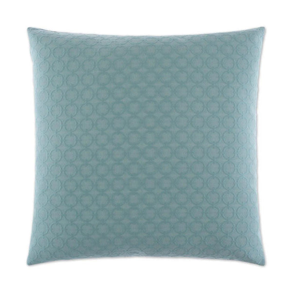 Full Circle Aqua Blue Throw Pillow With Insert Throw Pillows LOOMLAN By D.V. Kap