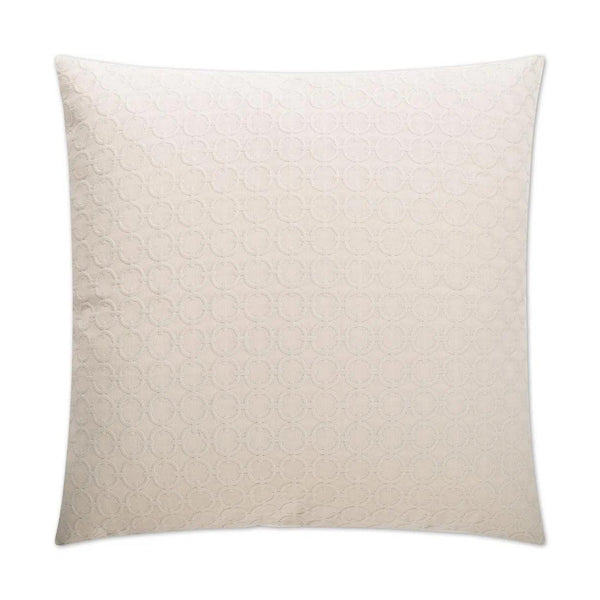 Full Circle Ivory Throw Pillow With Insert Throw Pillows LOOMLAN By D.V. Kap