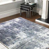 Fuller Ocean Blue Grey Solid Handmade Wool Rug By Linie Design Area Rugs LOOMLAN By Linie Design