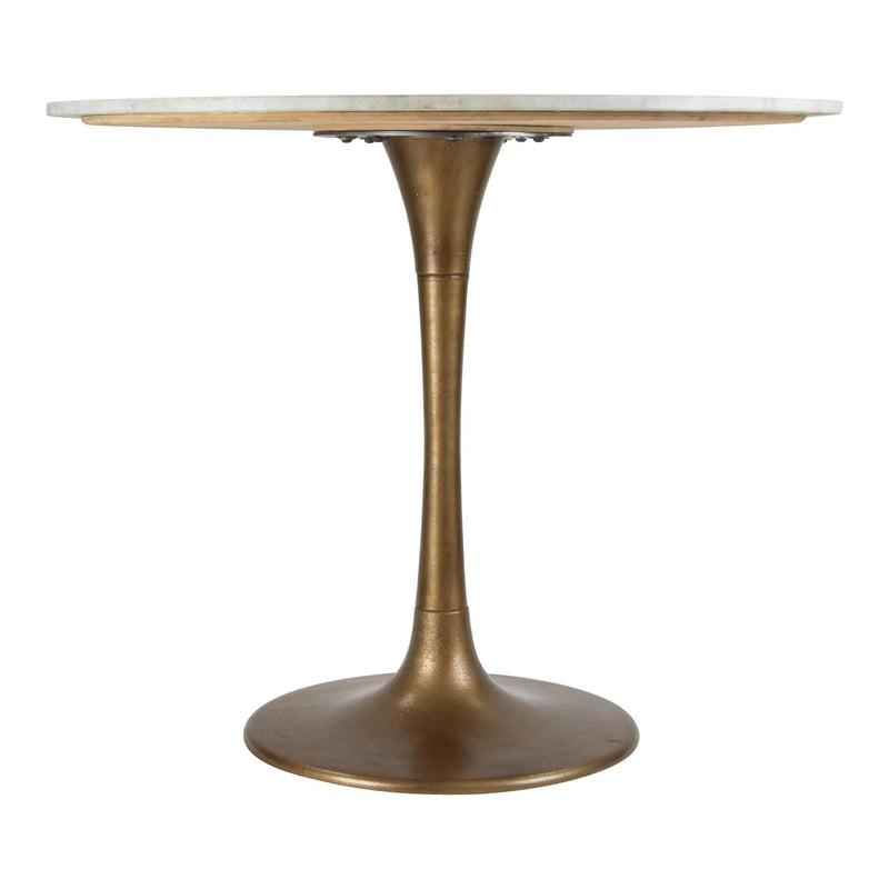 Fullerton Dining Table White & Gold Dining Tables LOOMLAN By Zuo Modern