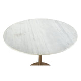 Fullerton Dining Table White & Gold Dining Tables LOOMLAN By Zuo Modern