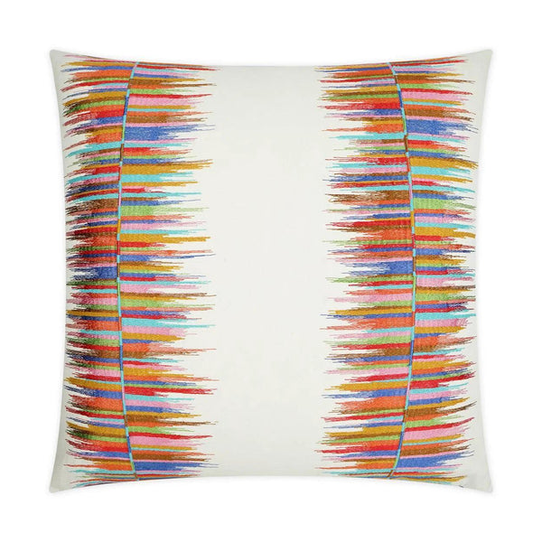 Fun Fair Fiesta Embroidery Abstract Large Throw Pillow With Insert Throw Pillows LOOMLAN By D.V. Kap