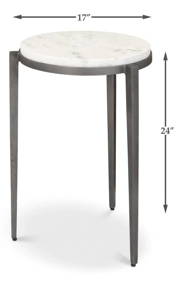 Gabi Marble Top Side Table Side Tables LOOMLAN By Sarreid