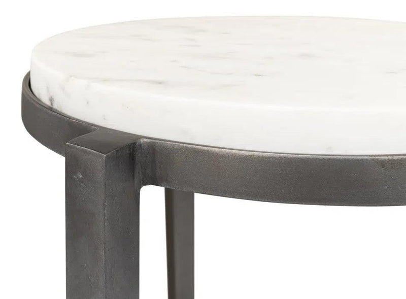 Gabi Marble Top Side Table Side Tables LOOMLAN By Sarreid