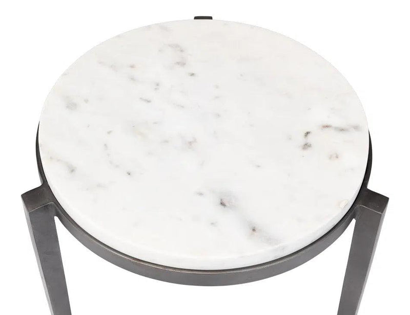 Gabi Marble Top Side Table Side Tables LOOMLAN By Sarreid