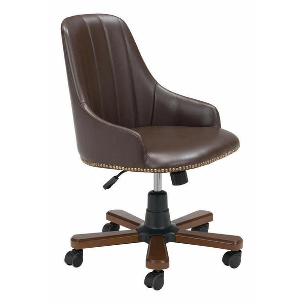 Gables Office Chair Brown Office Chairs LOOMLAN By Zuo Modern