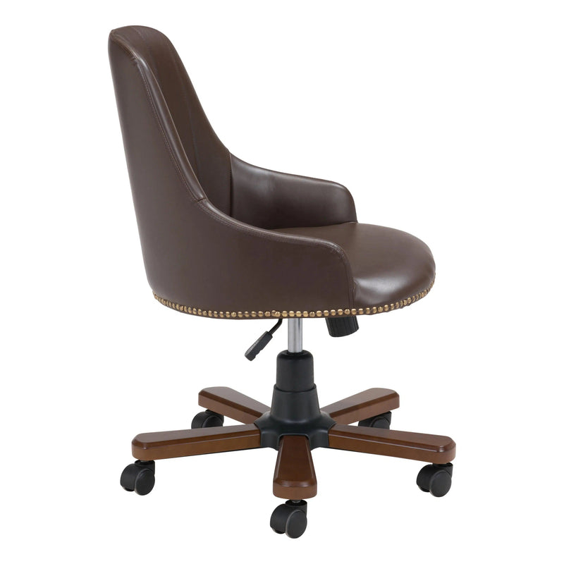 Gables Office Chair Brown Office Chairs LOOMLAN By Zuo Modern