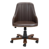 Gables Office Chair Brown Office Chairs LOOMLAN By Zuo Modern