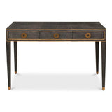 Gabriella Shagreen Desk Table Antique Grey Home Office Desks LOOMLAN By Sarreid