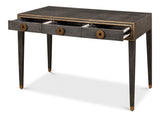 Gabriella Shagreen Desk Table Antique Grey Home Office Desks LOOMLAN By Sarreid