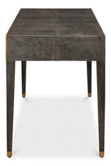 Gabriella Shagreen Desk Table Antique Grey Home Office Desks LOOMLAN By Sarreid