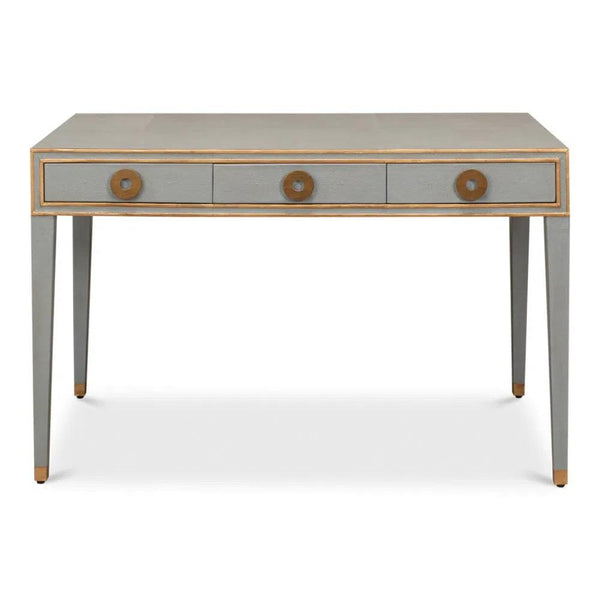 Gabriella Shagreen Desk Table Storm Grey Home Office Desks LOOMLAN By Sarreid