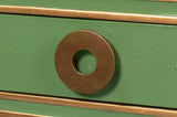 Gabriella Shagreen Leather and Wood Green Rectangular Desk/Table Side Tables LOOMLAN By Sarreid