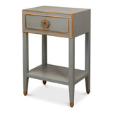 Gabriella Shagreen Nightstand Storm Grey Nightstands LOOMLAN By Sarreid