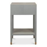 Gabriella Shagreen Nightstand Storm Grey Nightstands LOOMLAN By Sarreid