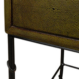 Gabriella Shagreen Side Table Leaf Side Tables LOOMLAN By Sarreid