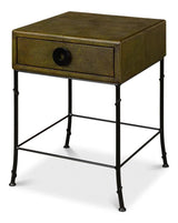 Gabriella Shagreen Side Table Leaf Side Tables LOOMLAN By Sarreid