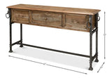 Game Of Thornes Console Table With Drawers Antique Finish Console Tables LOOMLAN By Sarreid