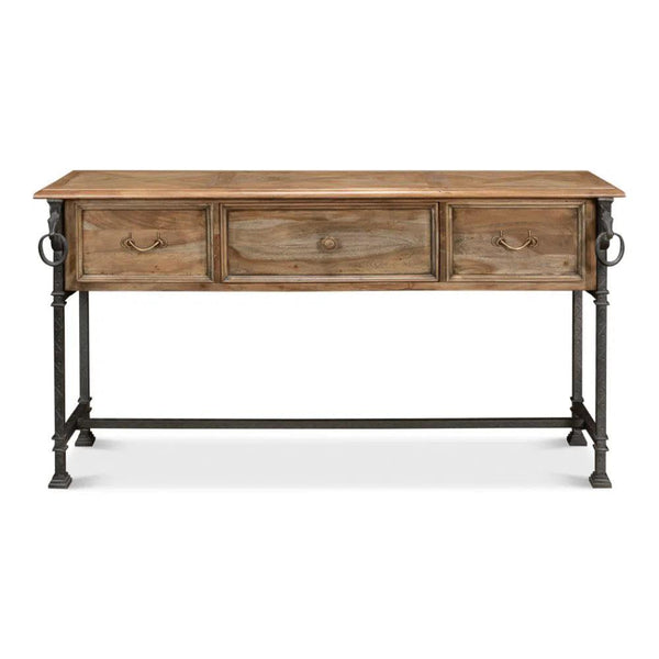 Game Of Thornes Console Table With Drawers Antique Finish Console Tables LOOMLAN By Sarreid